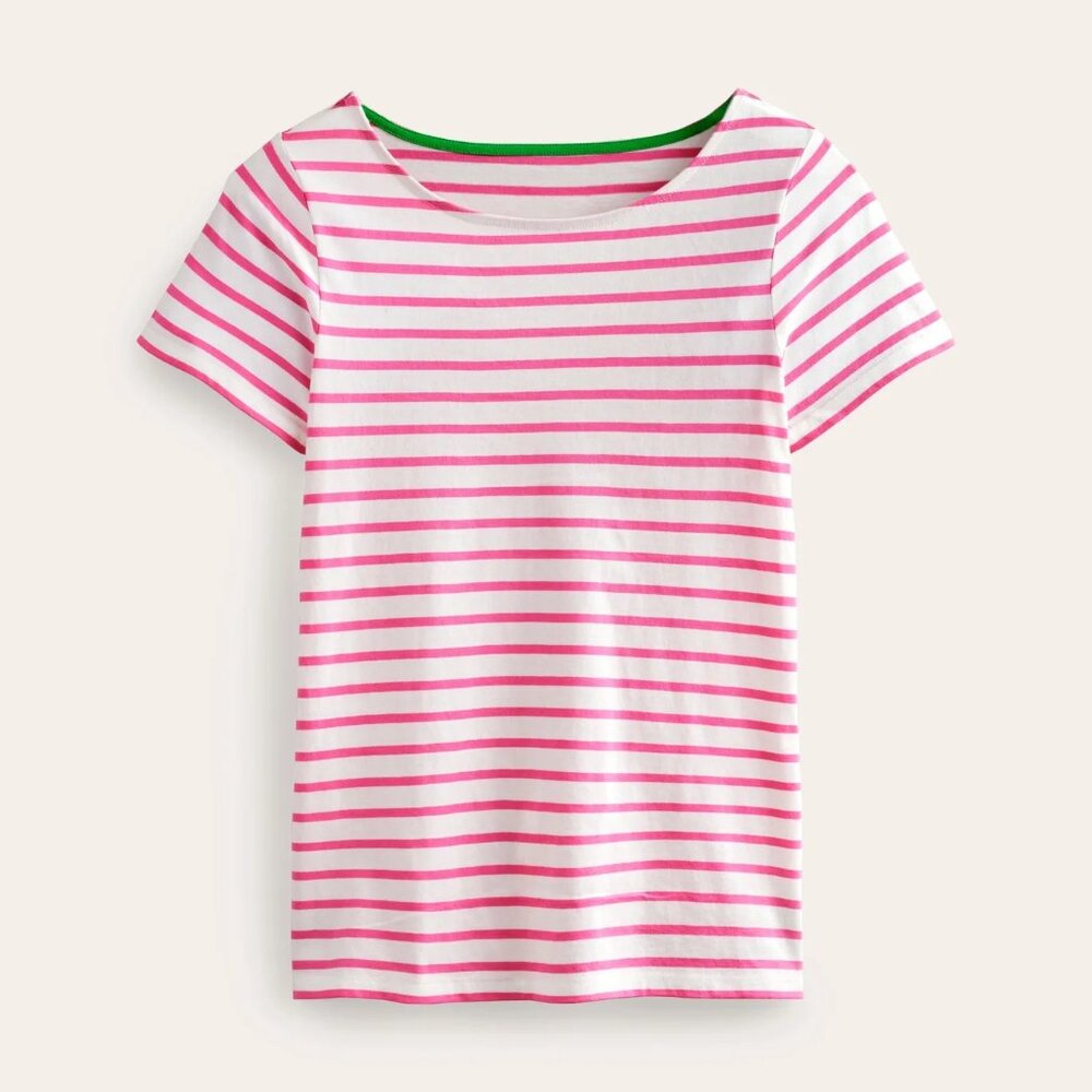 Boden Ella Short Sleeve Breton Tee NWT! US size 12